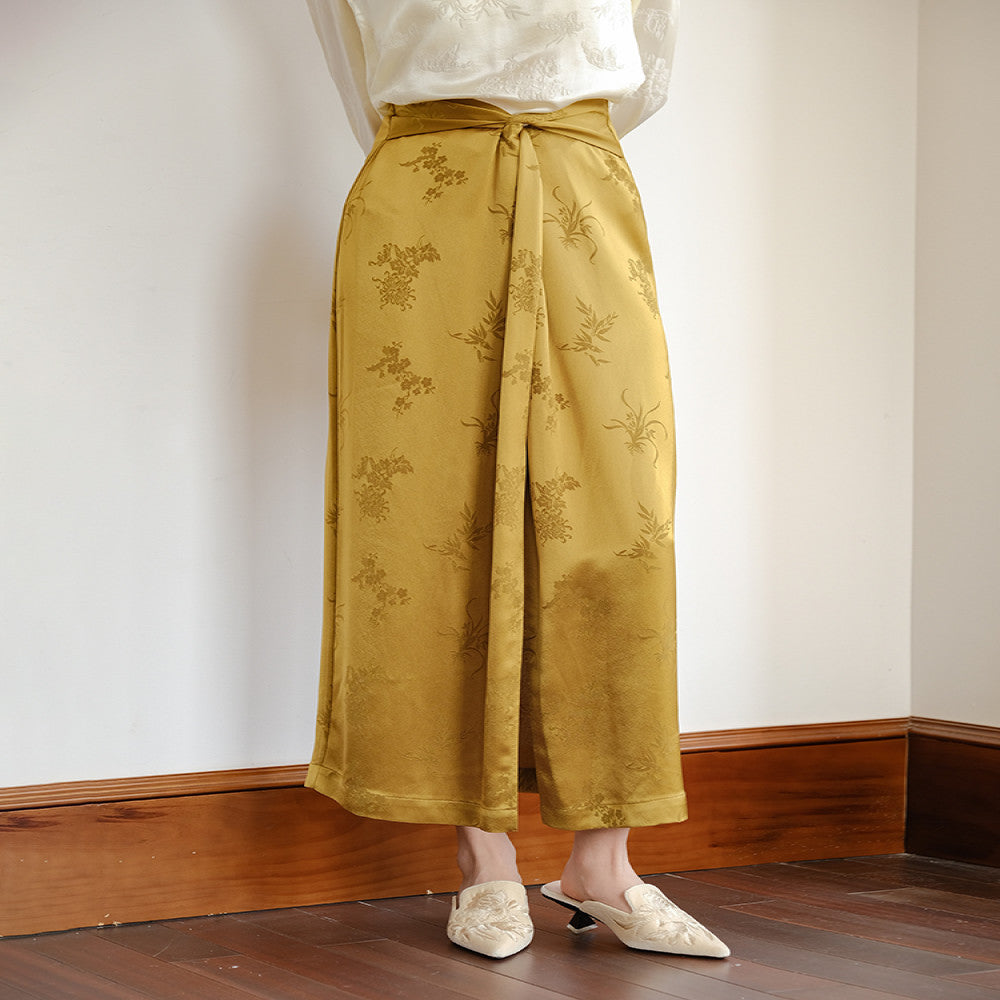 Shan Nonferrous High end Acetic Acid Satin Half Skirt Autumn Winter Edition Thick Acetic Acid Half Skirt Black Half Skirt image 12