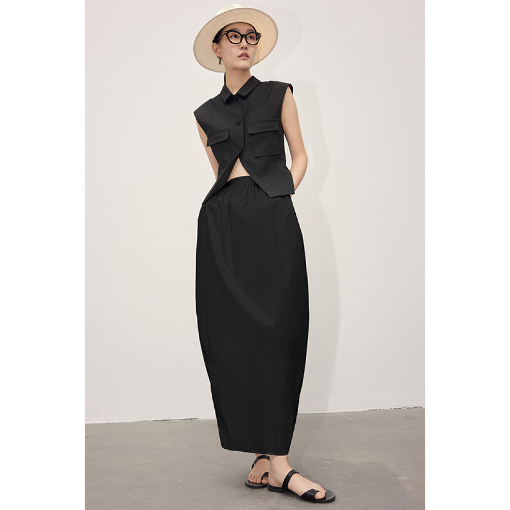 Due to the white floral bud skirt with a high waist and slimming effect the A line midi skirt is suitable for summer women with a French style Hepburn mid length umbrella skirt image 14