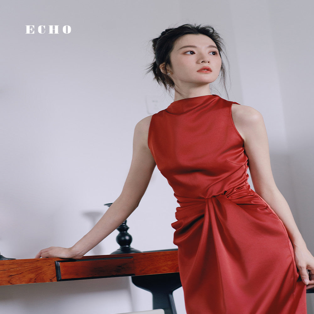 Echo official bride s red morning gown image 5