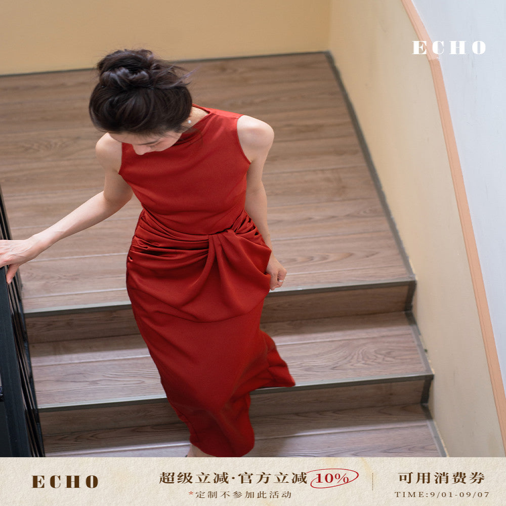 Echo official bride s red morning gown image 29