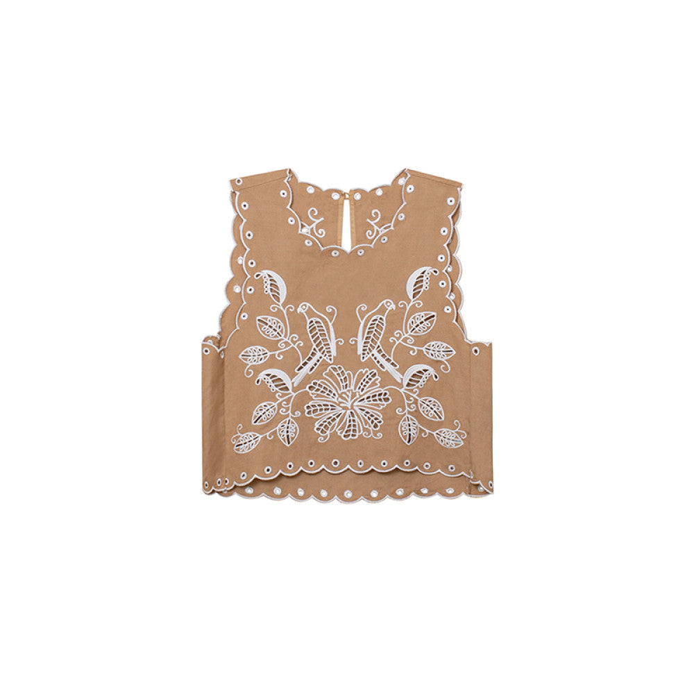 TOP Home Holiday Set French Romantic Exquisite Heavy Industry Positioning Hollow Embroidery Lace Vest Umbrella Swing Shorts image 18