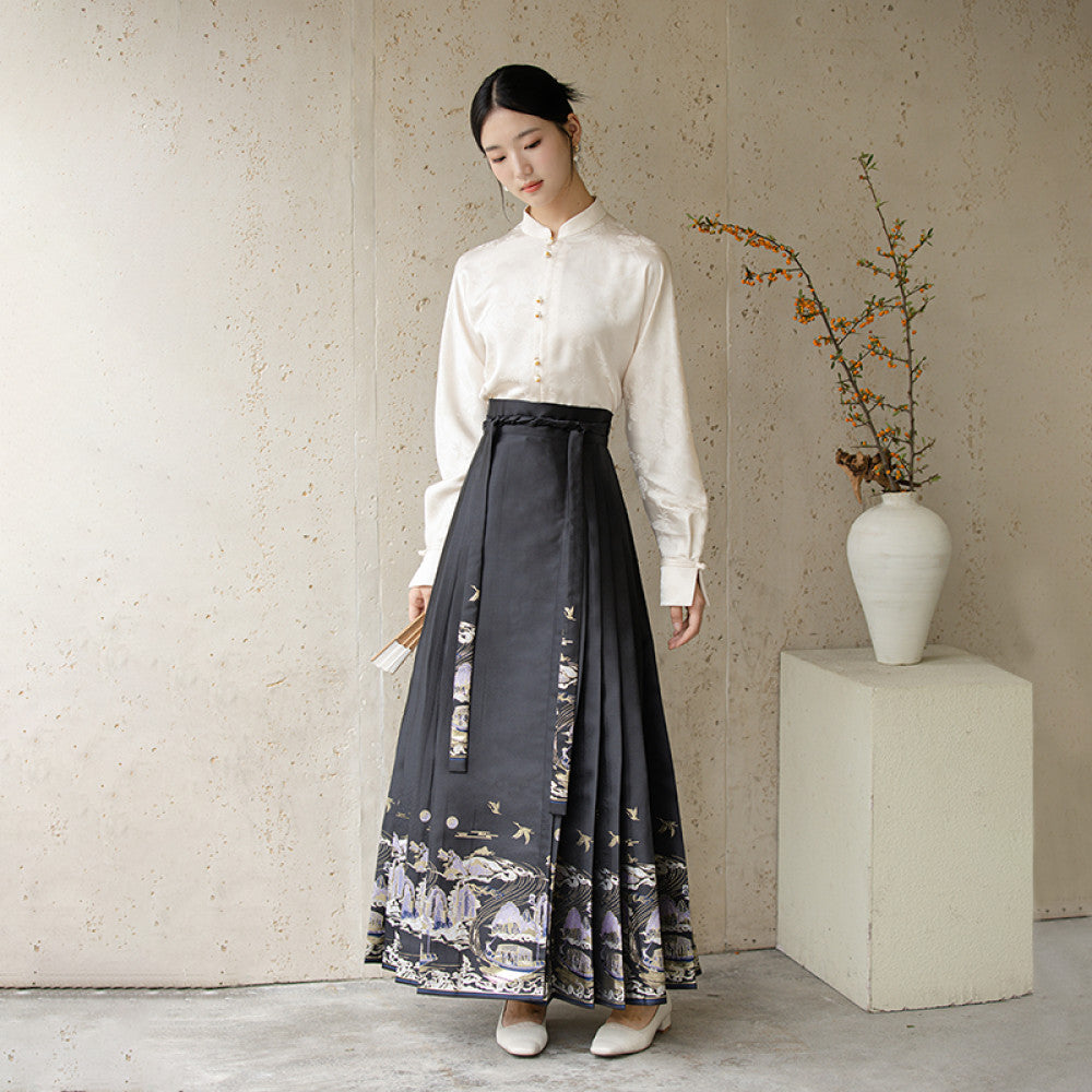 ASAYA-3769 “Midnight Serenity Skirt” 🌸