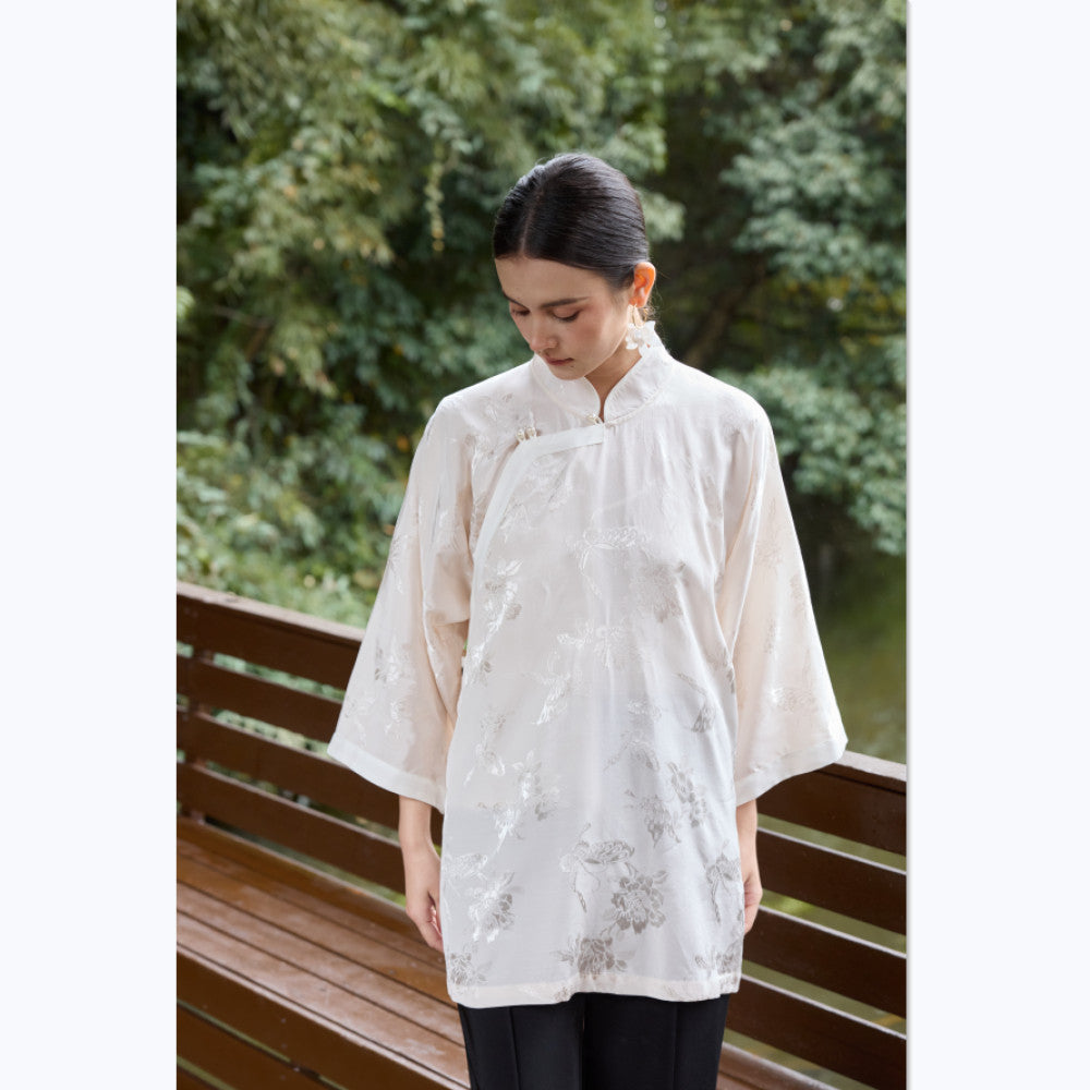 TAORAN women s clothing oriental style new Chinese style tops women s new improved cheongsam buttoned shirt national style Zen tea service image 4