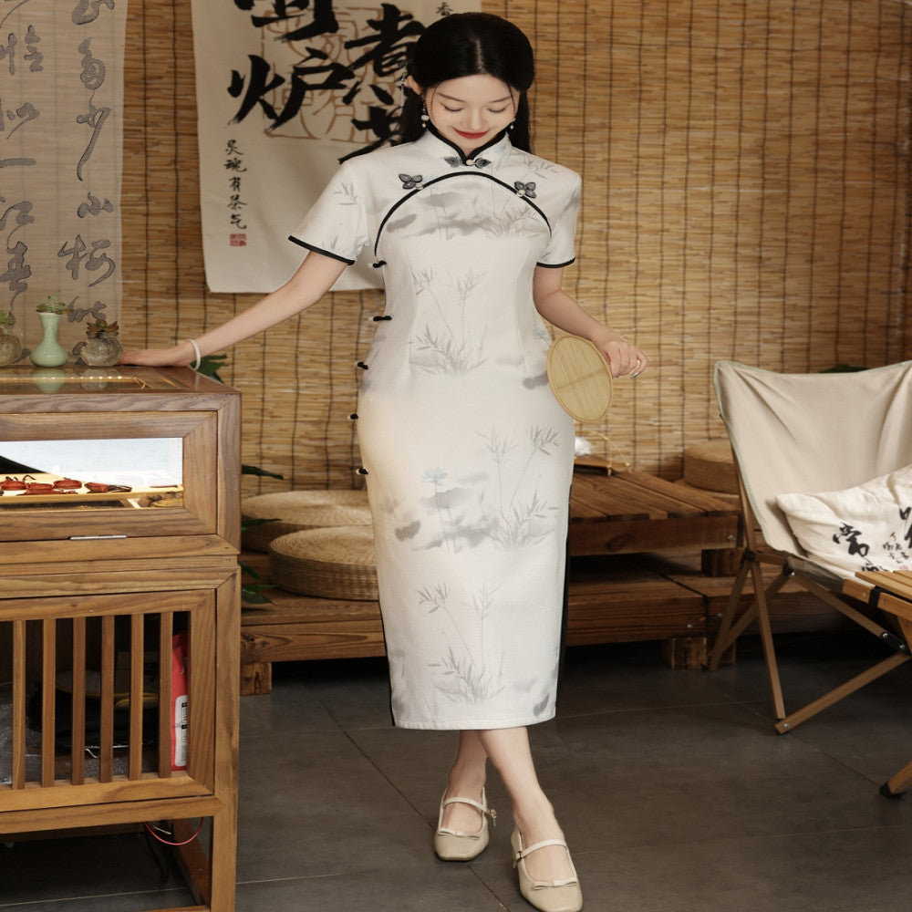 Qingmeng Star River New Chinese style young elegant and ladylike cheongsam 2025 for girls to appear slim and high end daily improvement image 4