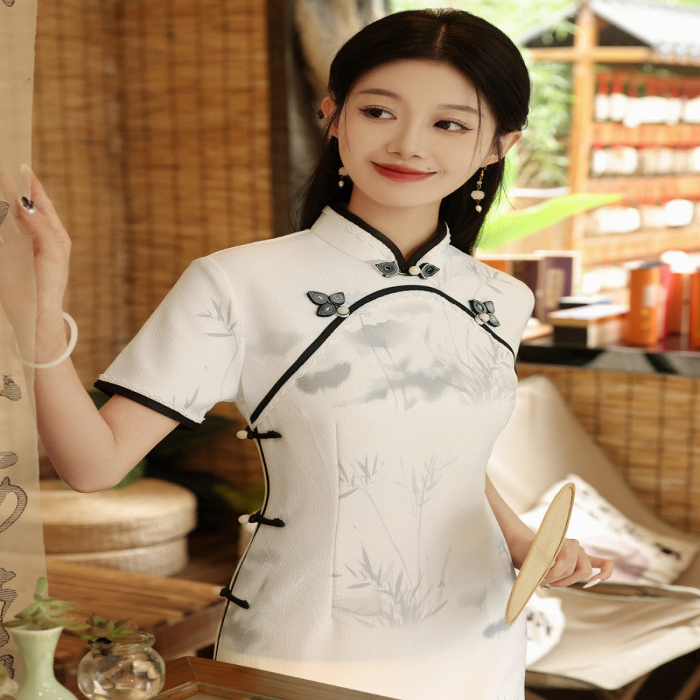 Qingmeng Star River New Chinese style young elegant and ladylike cheongsam 2025 for girls to appear slim and high end daily improvement image 5