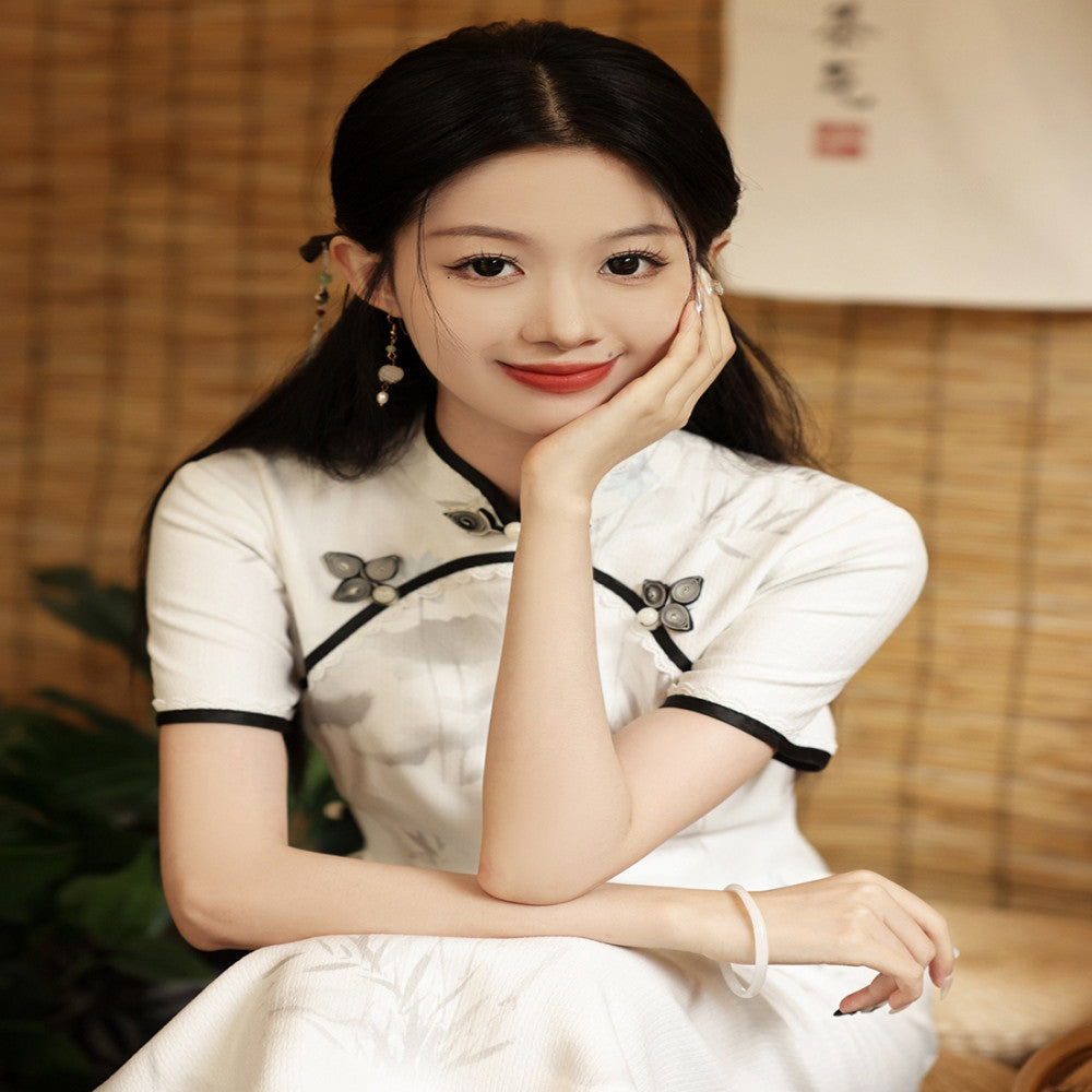 Qingmeng Star River New Chinese style young elegant and ladylike cheongsam 2025 for girls to appear slim and high end daily improvement image 0