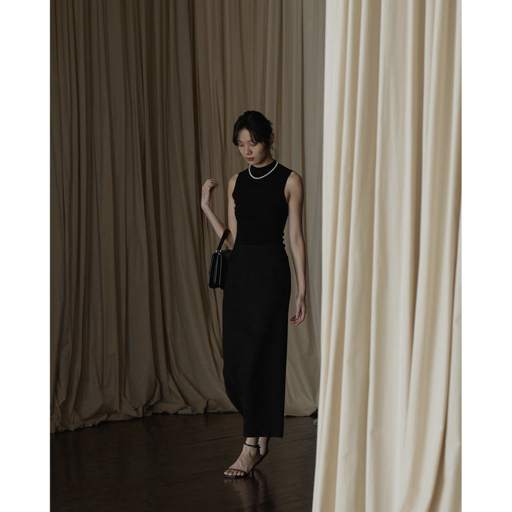 Summer temperament elegant seamless Yangtze all wool 60S semi high neck slim fit base sweater image 24
