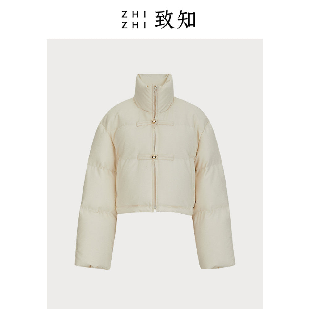 ASAYA3704 Short Down Goose Jacket with Chinese Details