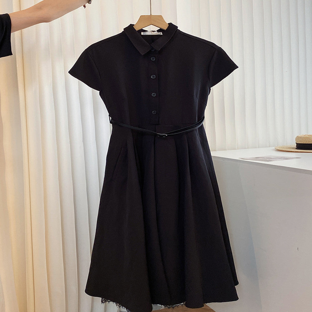 Spot high end and unique temperament slimming Hepburn style dress for women 2025 autumn new versatile long dress image 2