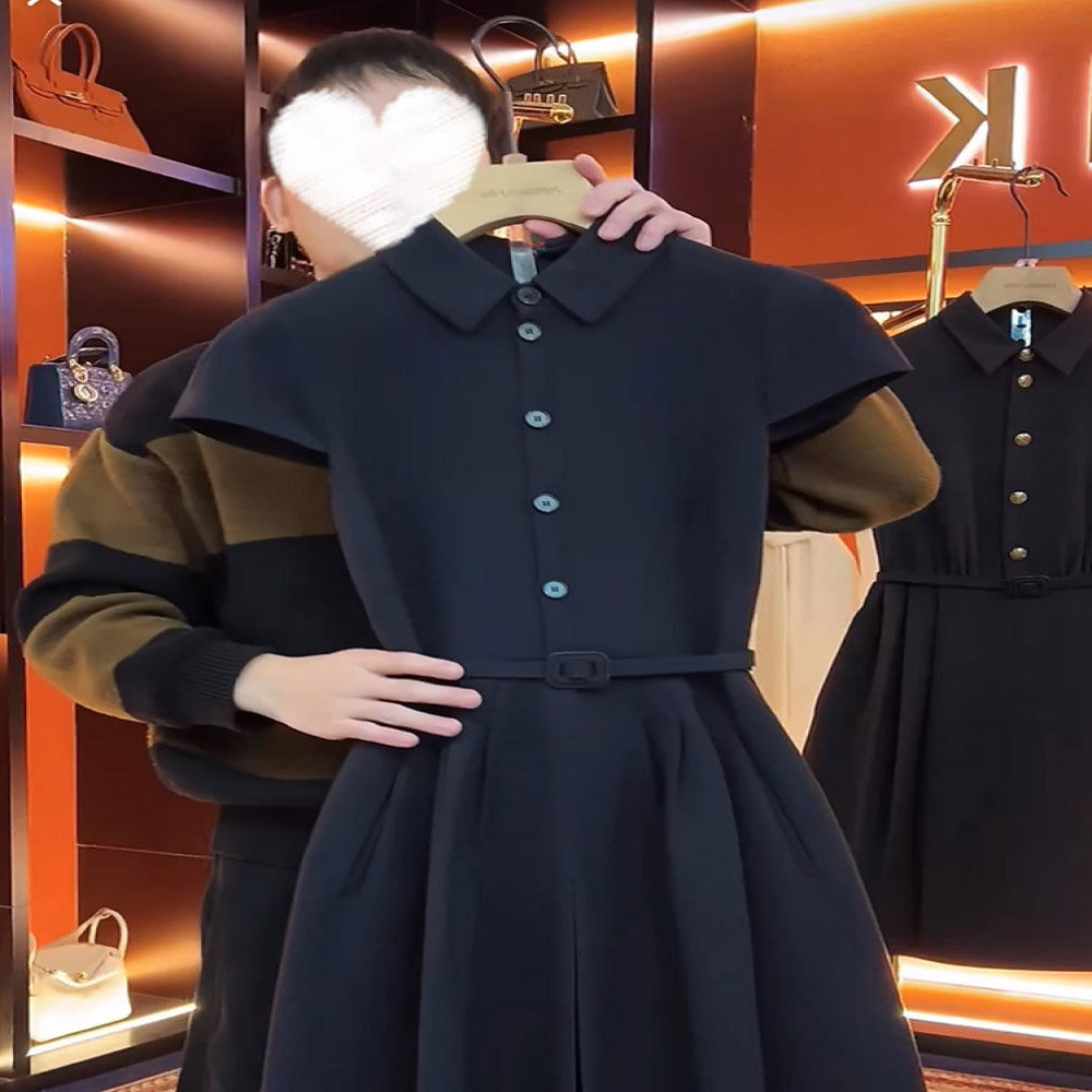 Spot high end and unique temperament slimming Hepburn style dress for women 2025 autumn new versatile long dress image 5