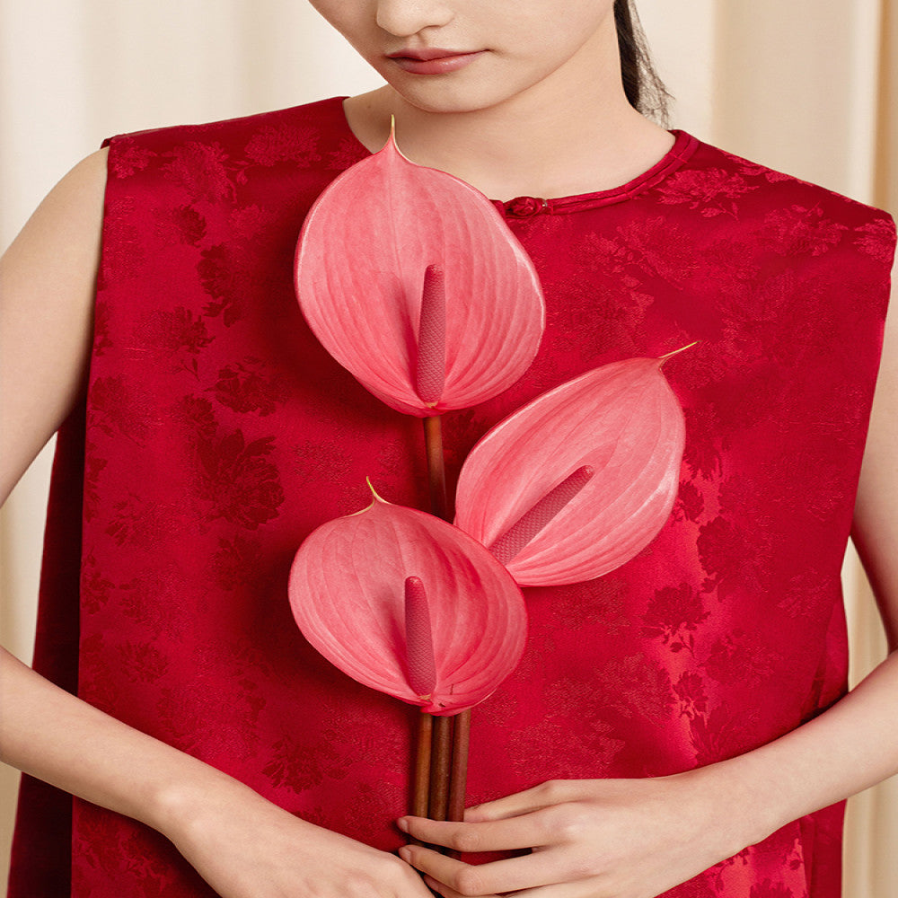 Ruyi Lianyun Spring and Autumn Dress New Jacquard Sleeveless Retro New Chinese Style Dress Women s Pan Button Chinese Style Short Dress image 5