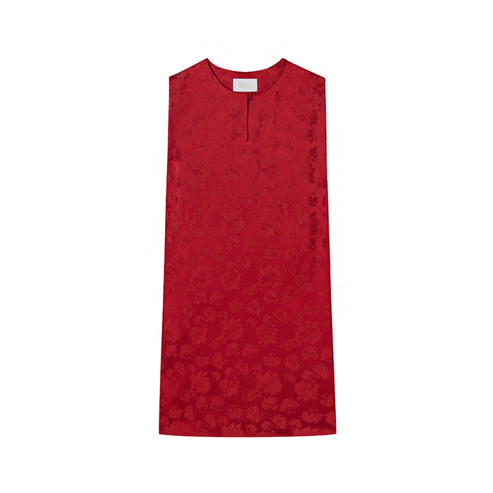 Ruyi Lianyun Spring and Autumn Dress New Jacquard Sleeveless Retro New Chinese Style Dress Women s Pan Button Chinese Style Short Dress image 6
