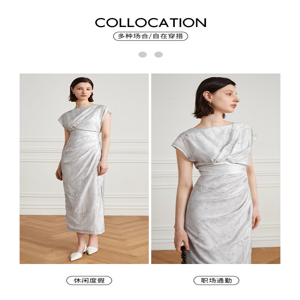 AEL original new Chinese style improved Chinese style printed dress for women 2025 summer high end design sleeveless dress image 3
