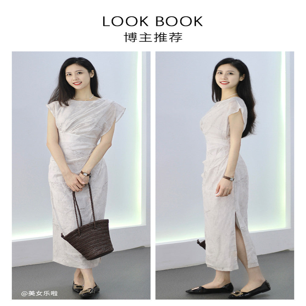 AEL original new Chinese style improved Chinese style printed dress for women 2025 summer high end design sleeveless dress image 4