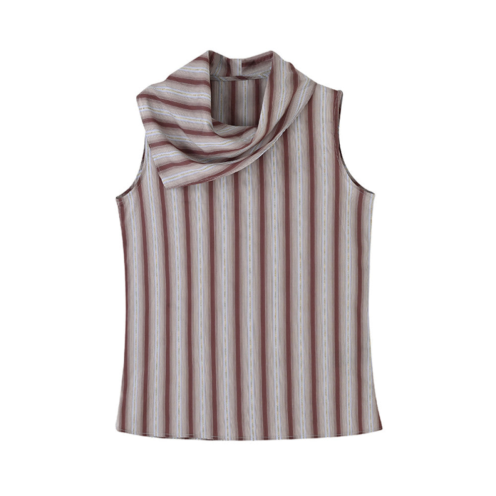 COMMON VALUE La jet e Purple Dusk Sea Breeze Vest Sleeveless Lapel T shirt image 11