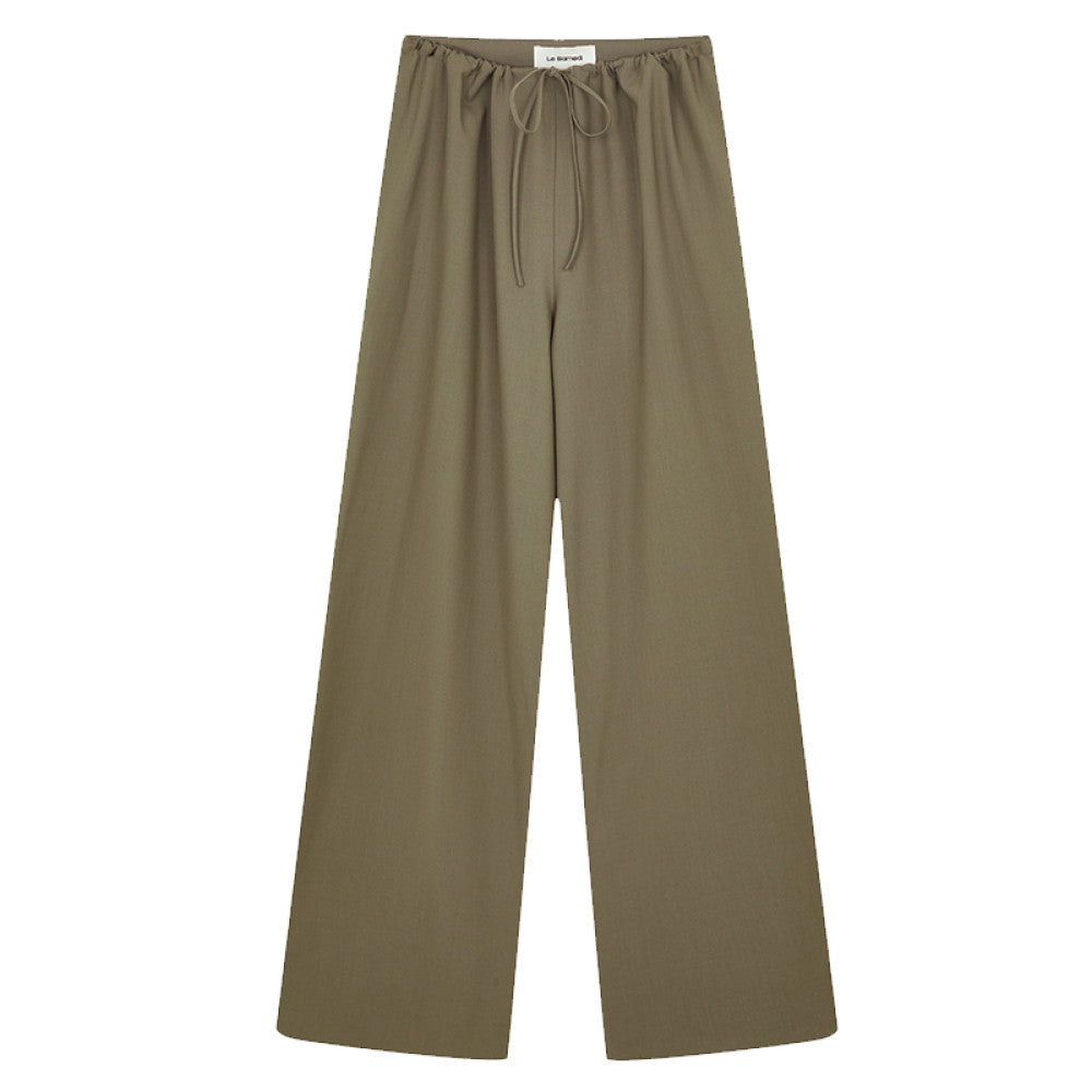 Le Samedi Relaxing R0w Style and Simple Aesthetics British Woolen Swing Neck Elastic Wide Leg Pants Set image 29