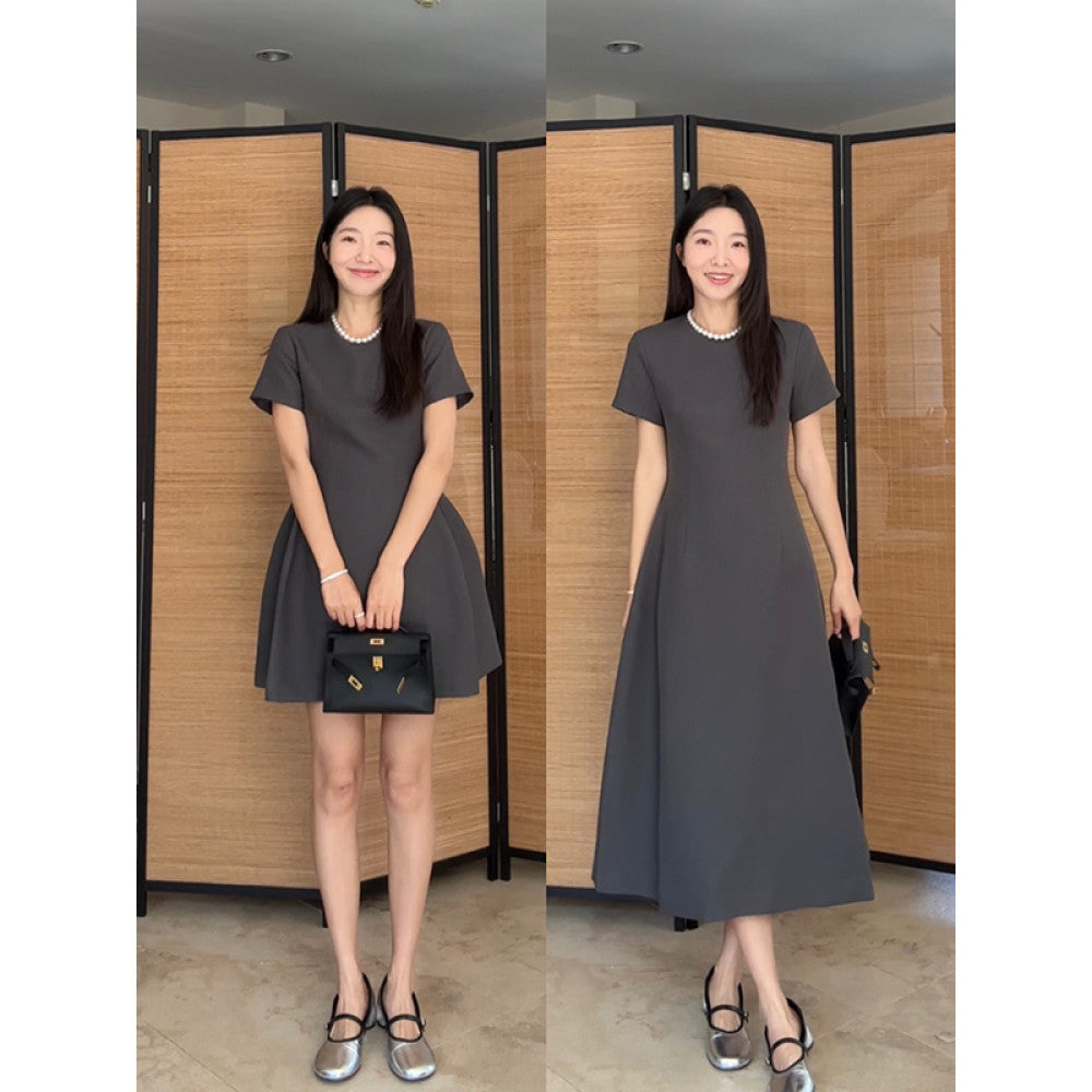 Guo Jiunian s temperament is that of a socialite with sleeveless waist and slimming vest She is wearing a princess dress and a summer new suit dress image 136