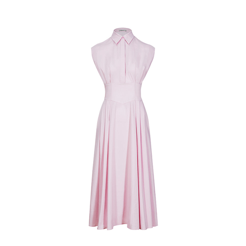 ASAYA3508 Sleeveless shirt dress (3 Colors)