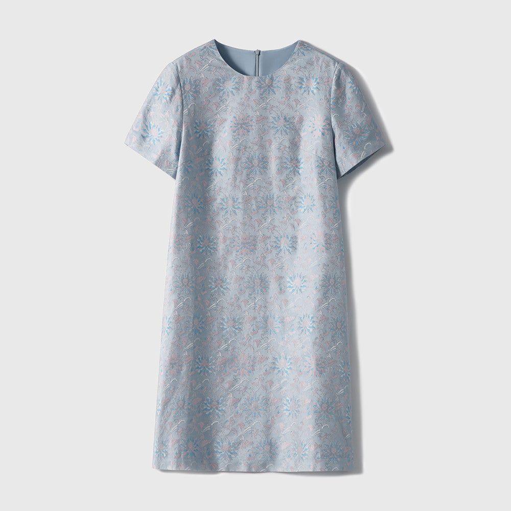 ASAYA3500 Short Sleeve Summer Style Light Blue Chinese Top & Skirt (Sold Seperately)