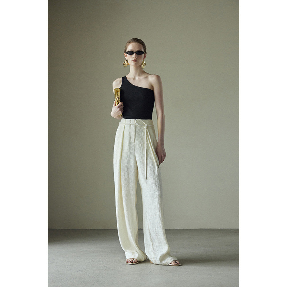 Ready Stock Mogas Dujia Customized Beauty Wrinkle Vest with Waist and Three Dimensional Twist V Neck Sleeveless Top Summer image 52