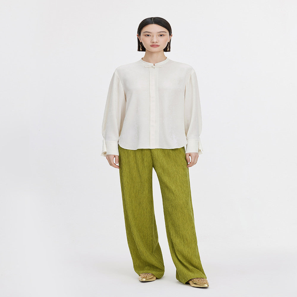 Lyocell pleated pants naivee straight leg casual pants for women in summer loose lightweight high waisted and hanging feeling image 5