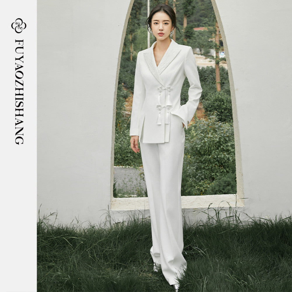 ASAYA3382 Chinese style suit jacket for women with tassel button