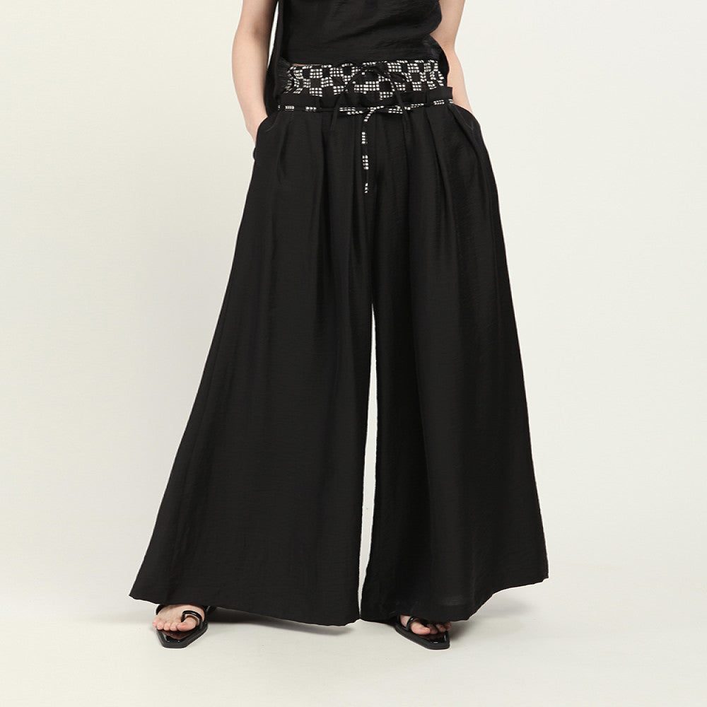 MIA HAN Spring New Product Women s Versatile Handsome Fairy Style Double Waist Wide Leg Pants Skirts Pants Casual Pants image 19