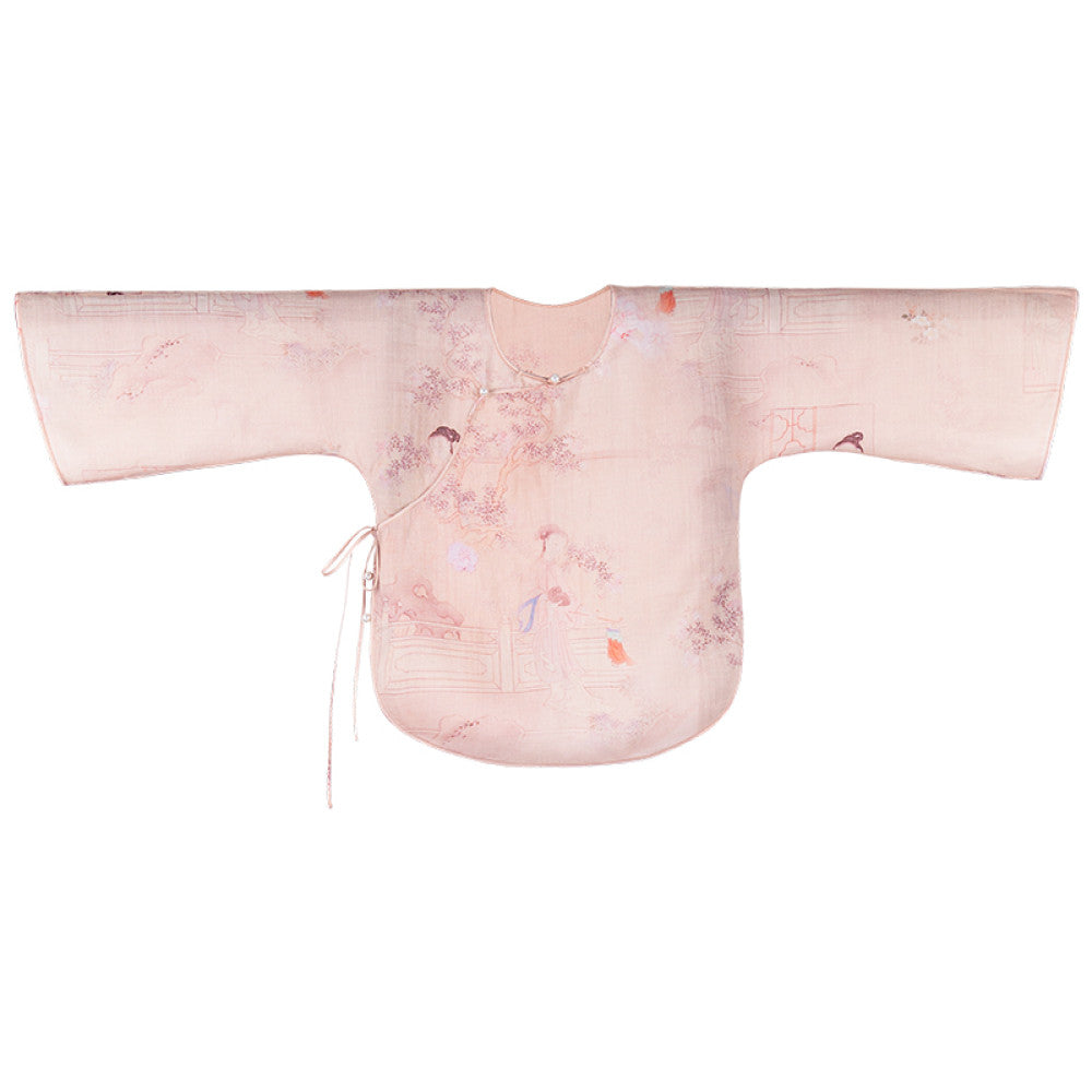 Idle Talk One City Style Chinese Retro Multi Color Inverted Big Sleeve Loose Daily Top Versatile Original image 7