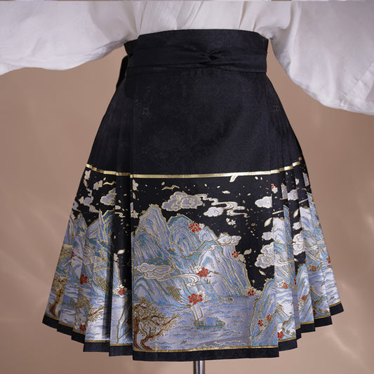 ASAYA3211 Qianli Jiangshan short horse-faced skirt