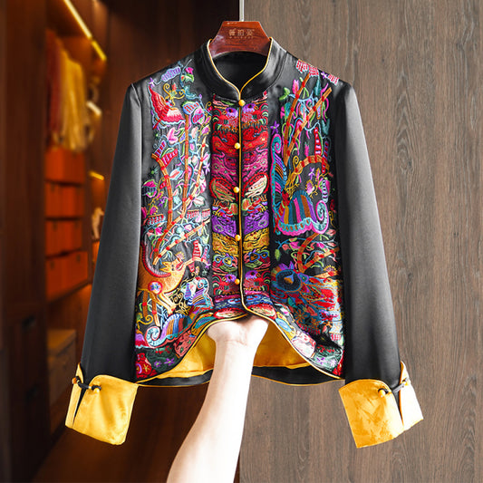 ASAYA3192 Pink high-end acetate new Chinese style shirt jacket
