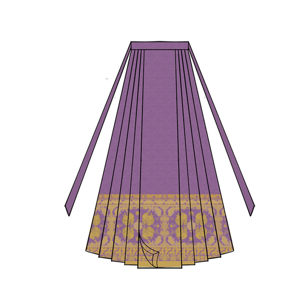 Listening to Xunfuyao s Spring Summer New Hanfu Women s Original Chinese Style Improved Horse Face Skirt with High Waist and One Shoulder Shirt Top image 14