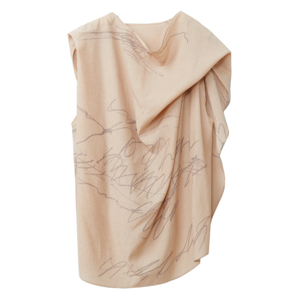 MANE Atelier Designer Brand Styling Graffiti Printed Float Belt Vest Women s Niche High End Top image 13