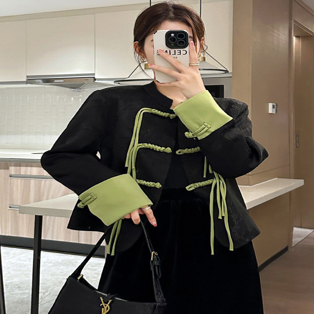 Versatile New Chinese style Small Fragrant Style Women s Suit 2025 Early Spring Light Chinese Style Retro Embroidered Short Coat Trendy image 0