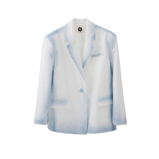 ASAYA3055 Hand-made gradient spray-painted and smudge-dyed loose silhouette blazer