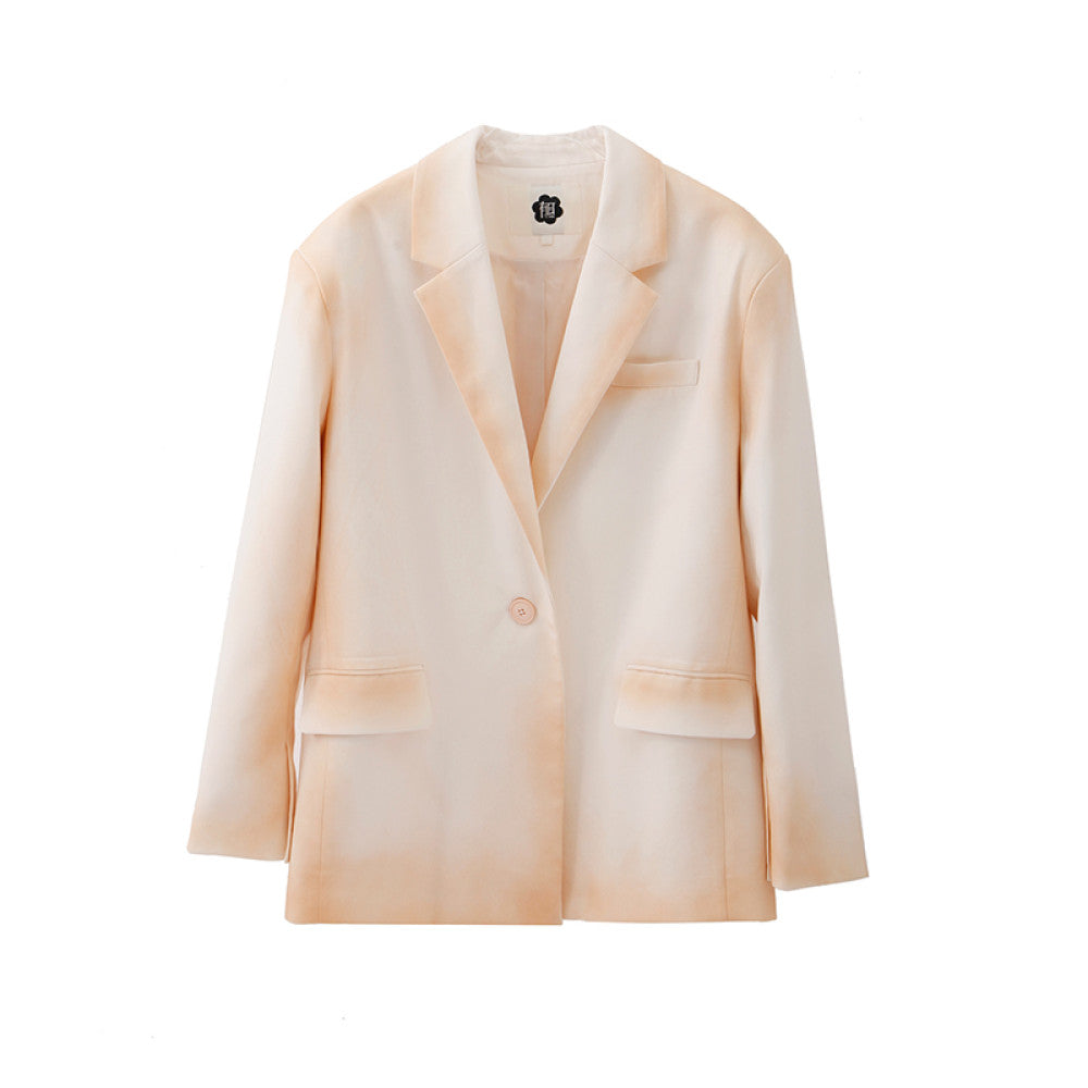 ASAYA3055 Hand-made gradient spray-painted and smudge-dyed loose silhouette blazer