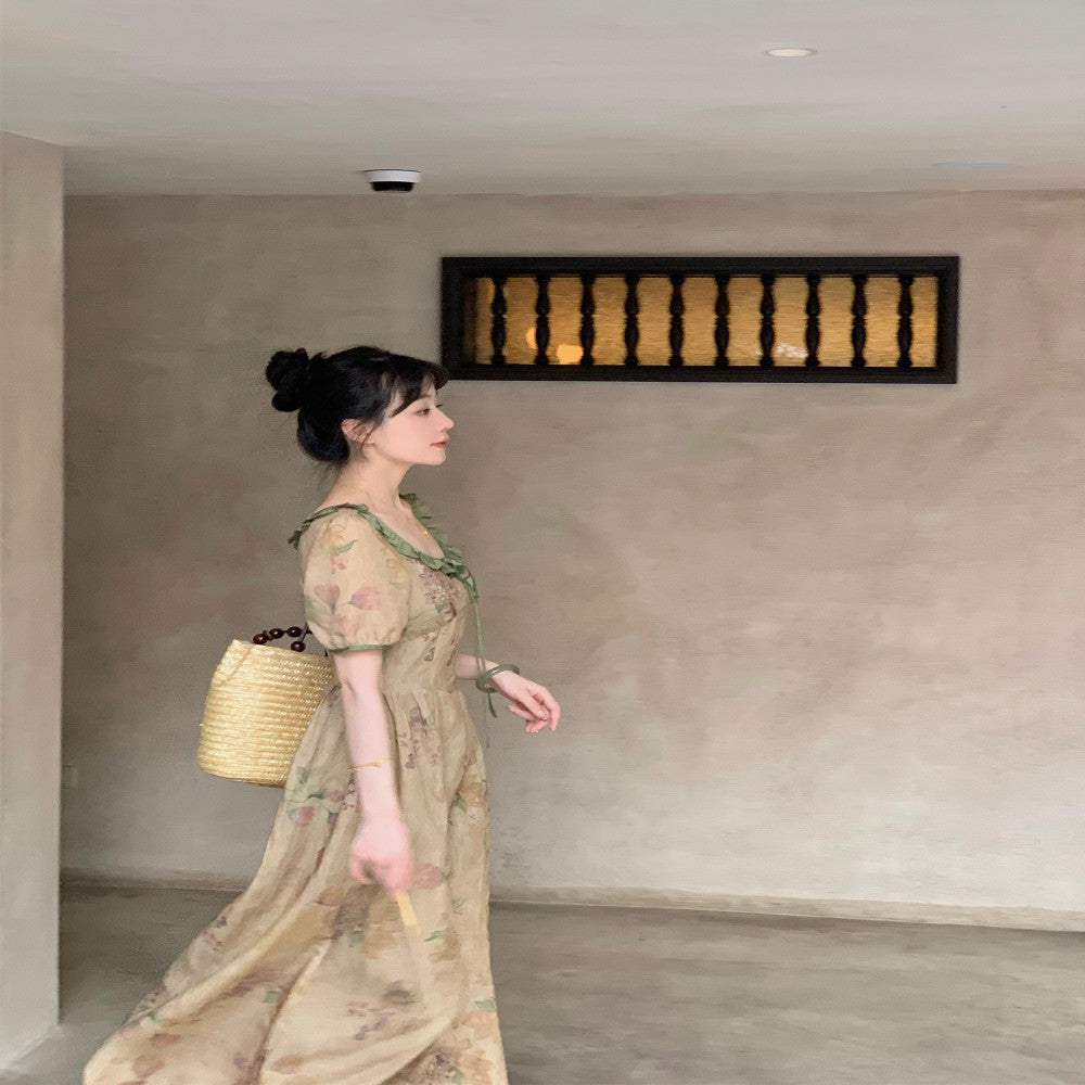 Superficial Lyrical Poetry Xuan Su Classical Set Linen French Dress image 13