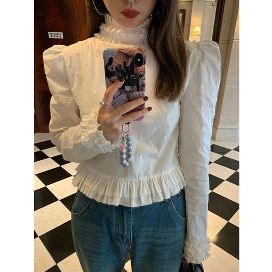 ASAYA2817 Luoluo Jongjie white French shirt