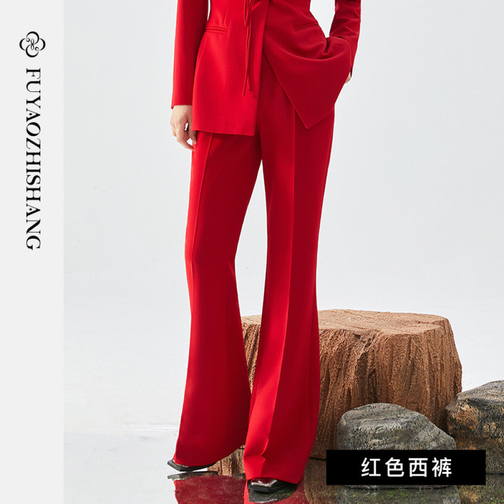 FUYAO s new Chinese style women s clothing red suit jacket women s suit high end improvement Tang suit autumn image 8