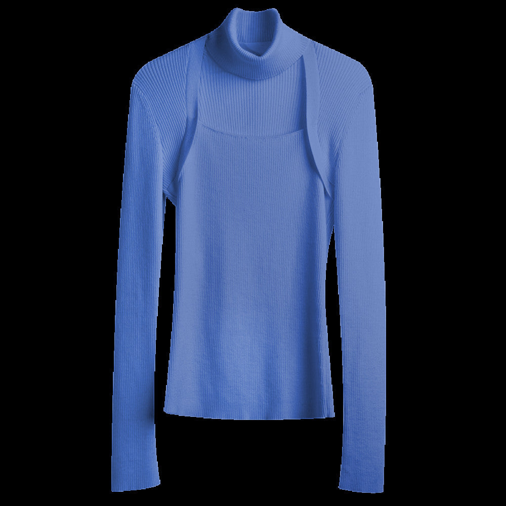 RoseLingLing machine washable wool high fashion detachable scarf slim fit and slimming knit top base sweater image 27