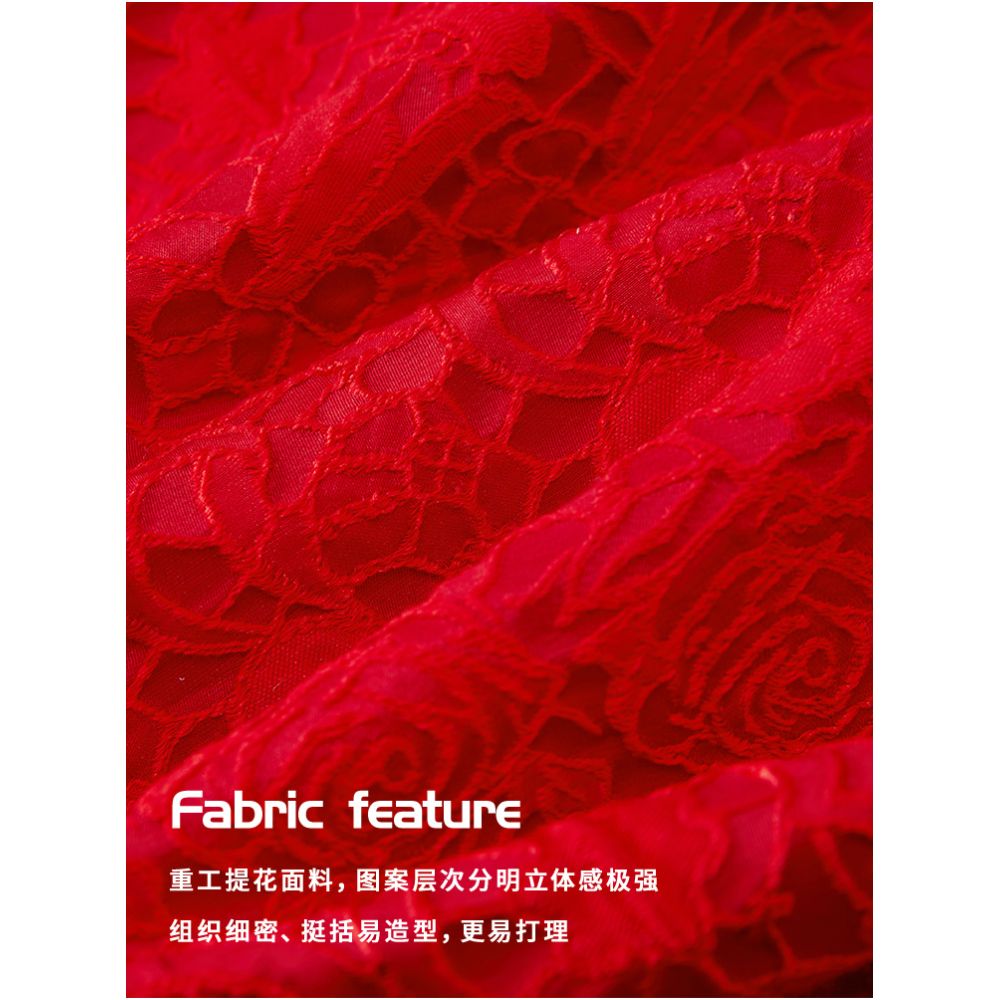 Tang style short jacket for women new Chinese style jacquard slant collar button red New Year s greeting jacket improved Chinese style New Year Tang style winter outfit image 3