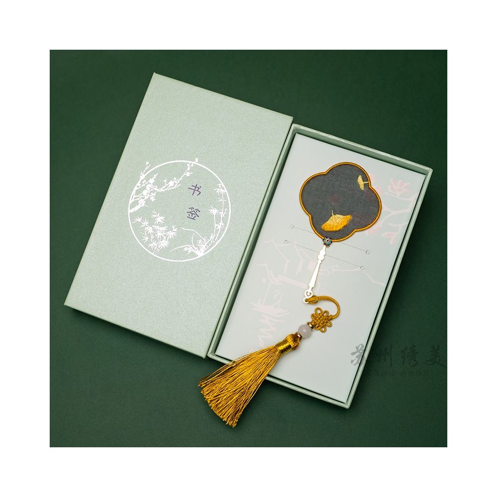 ASAYA2436 Suzhou embroidery beauty handmade double-sided embroidery bookmark