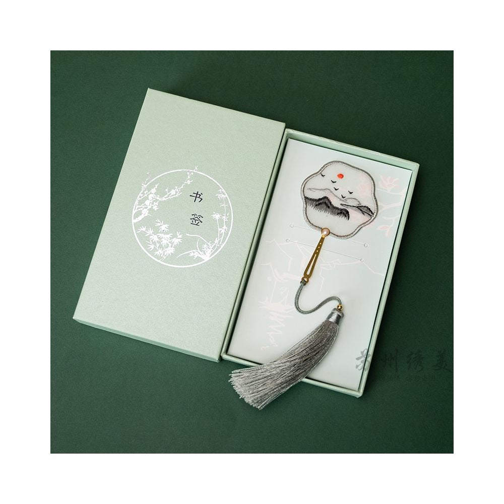 ASAYA2436 Suzhou embroidery beauty handmade double-sided embroidery bookmark