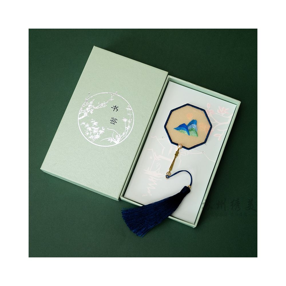 ASAYA2436 Suzhou embroidery beauty handmade double-sided embroidery bookmark