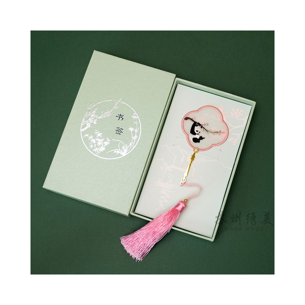 ASAYA2436 Suzhou embroidery beauty handmade double-sided embroidery bookmark