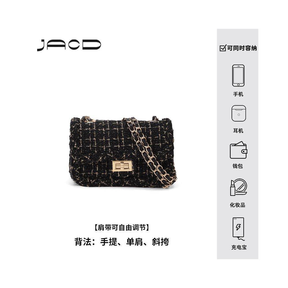 ASAYA2424 High-end Light Luxury Small Fragrance Style Woolen Chain Bag