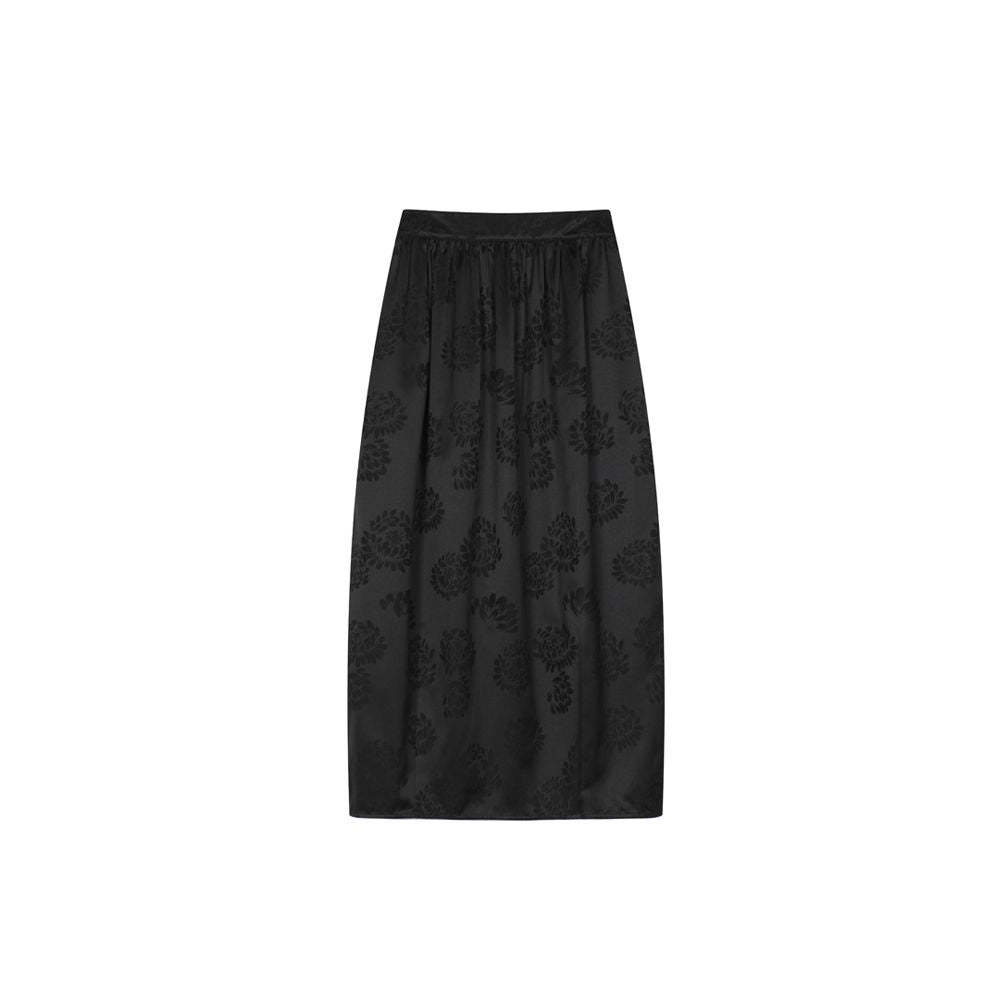 Ruyi Lianyun Tongxia Jacquard Half length Skirt for Women Retro New Chinese Light National Style Wide Waist Split Flower Bud Skirt image 19