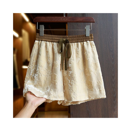 ASAYA2199 High waist silk shorts
