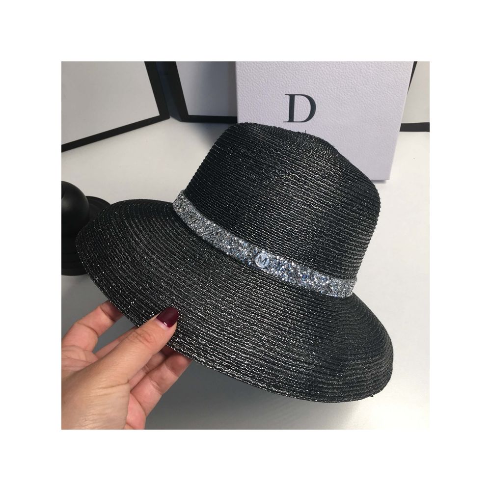 Asaya2160 : silk sun hat women's summer tide all-match foldable straw hat