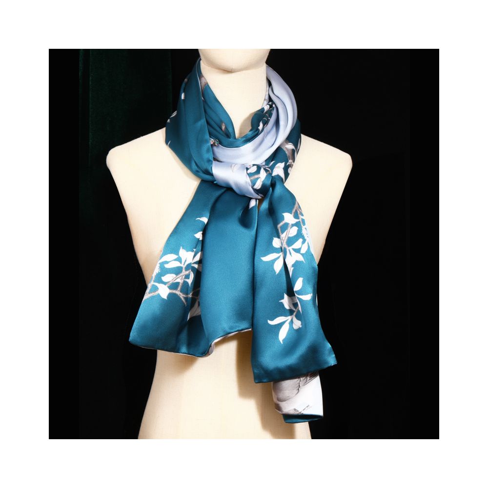 Silk Scarf Silk Scarf Women s Versatile Spring and Autumn Mulberry Silk Dress Suzhou Silk Mom Wedding Cheongsam Shawl image 3