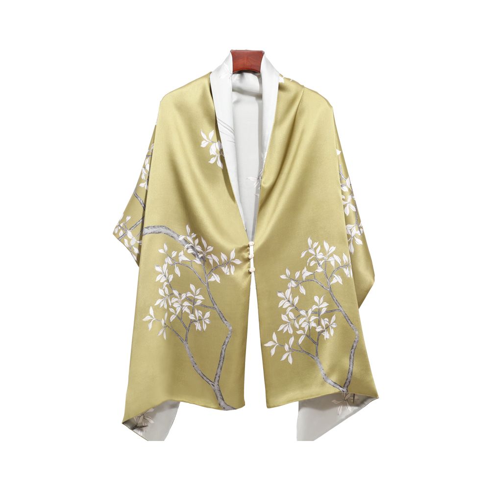 Silk Scarf Silk Scarf Women s Versatile Spring and Autumn Mulberry Silk Dress Suzhou Silk Mom Wedding Cheongsam Shawl image 5